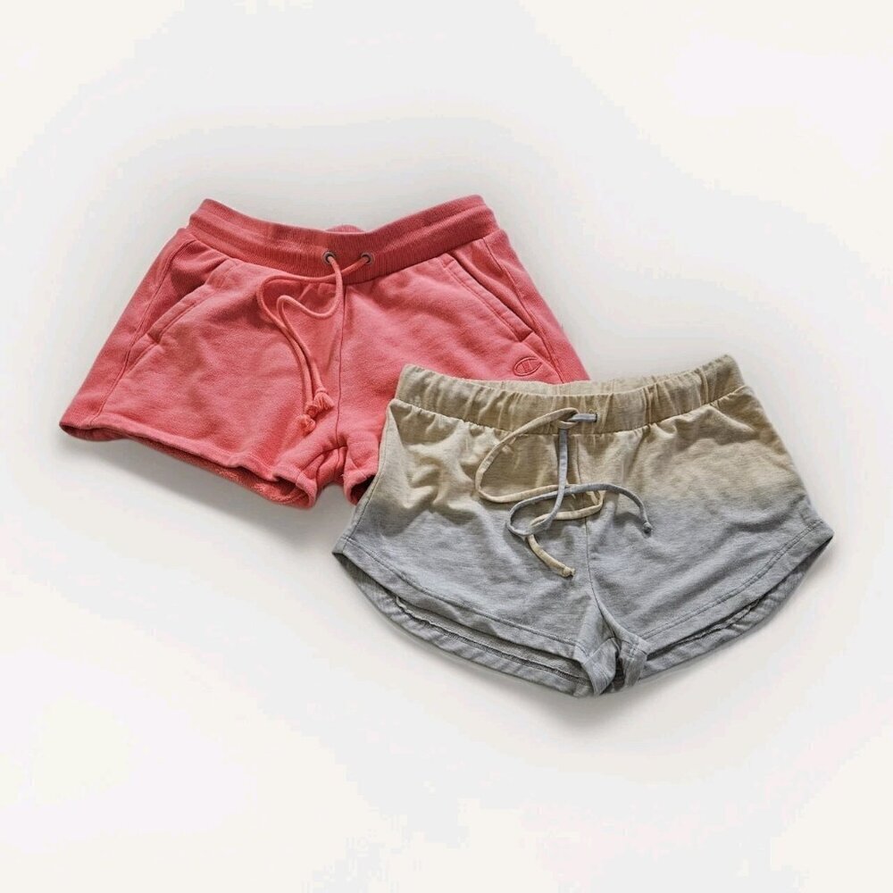 Shorts Womens M Lot of 2 Champion Reverse Weave Anthro Maronie Pockets Knit Boho
